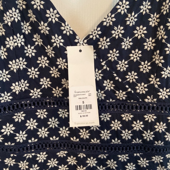 Blue and white floral mini dress - Picture 2 of 3